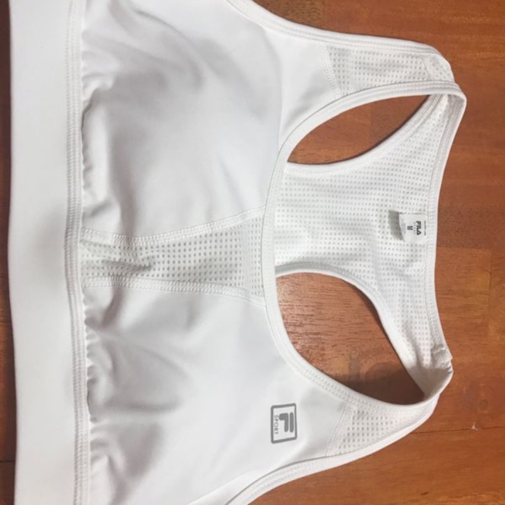 White Fila Sports Bra